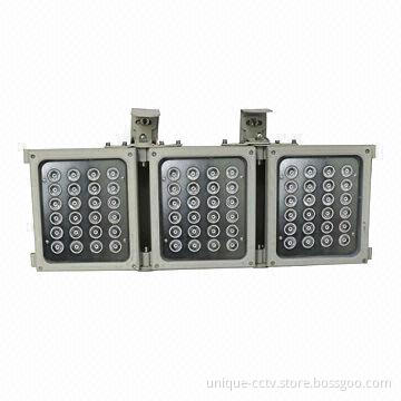 IR Illuminator with 72pcs 2W Dot-matrix IR LED, Low Light Decay and Long Service Lifespan